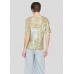 Rabe - 56-122371 T-shirt licht blauw kaki palmprint.